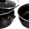 Gibson Home® Chef Du Jour 7-Piece Black Carbon Steel Nonstick Cookware Set